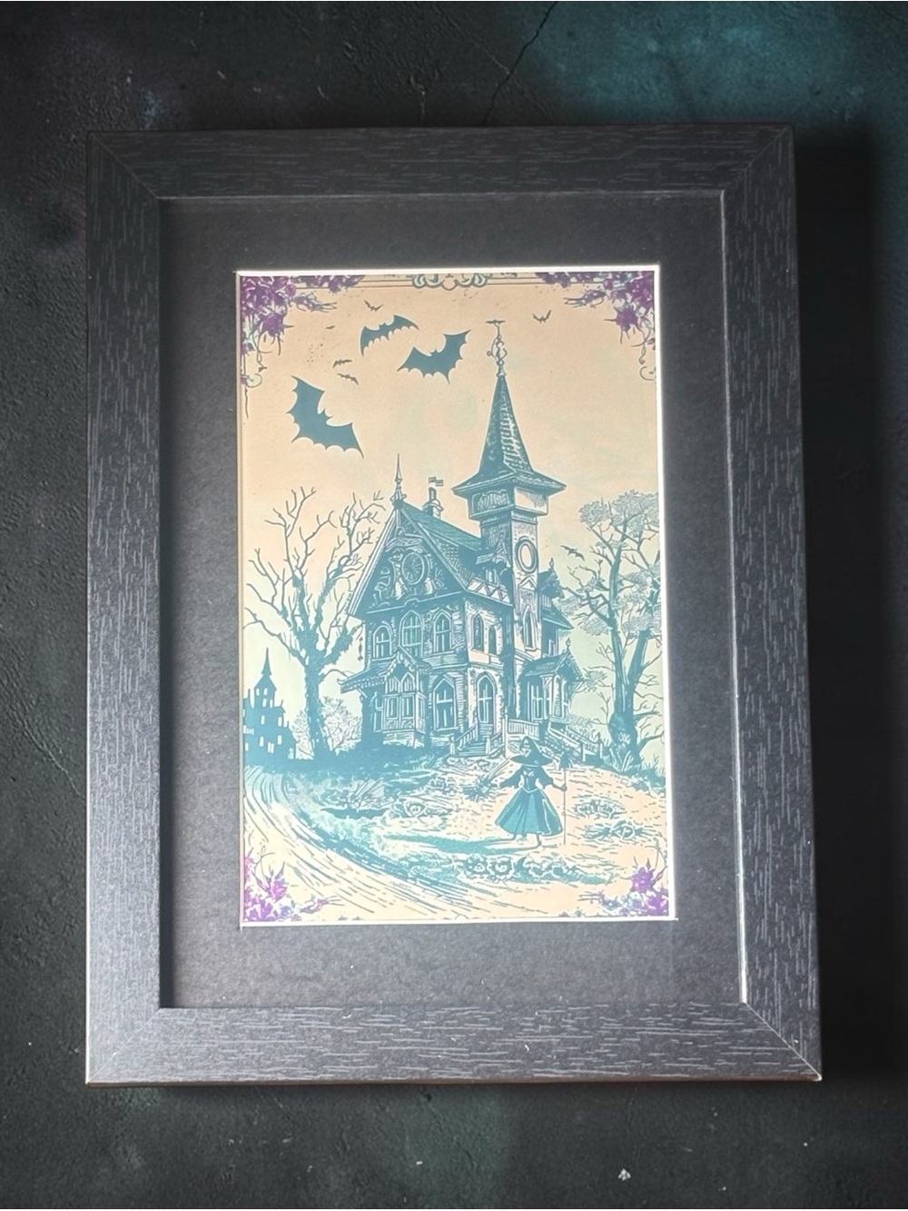 Haunted Victorian House Framed Art – New 5x7
